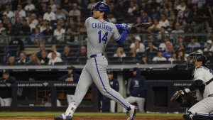 Jac Caglianone batting for the Kansas City Royals
