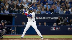 Vladimir Guerrero Jr. batting for the Toronto Blue Jays at Rogers Centre