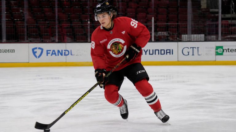 Connor Bedard Back Skating at Blackhawks Camp as Shoulder Recovery Progresses