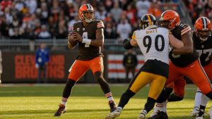 Deshaun Watson throwing for the Cleveland Browns during his 2026 season debut against the Jacksonville Jaguars