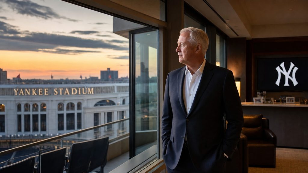 Hal Steinbrenner, New York Yankees owner, looking out over Yankee Stadium
