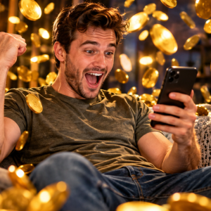 Winning big at a sweepstakes casino